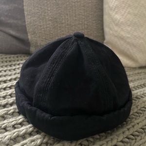 Mens Black Sailor Cap - Skater Hat - Docker Hat